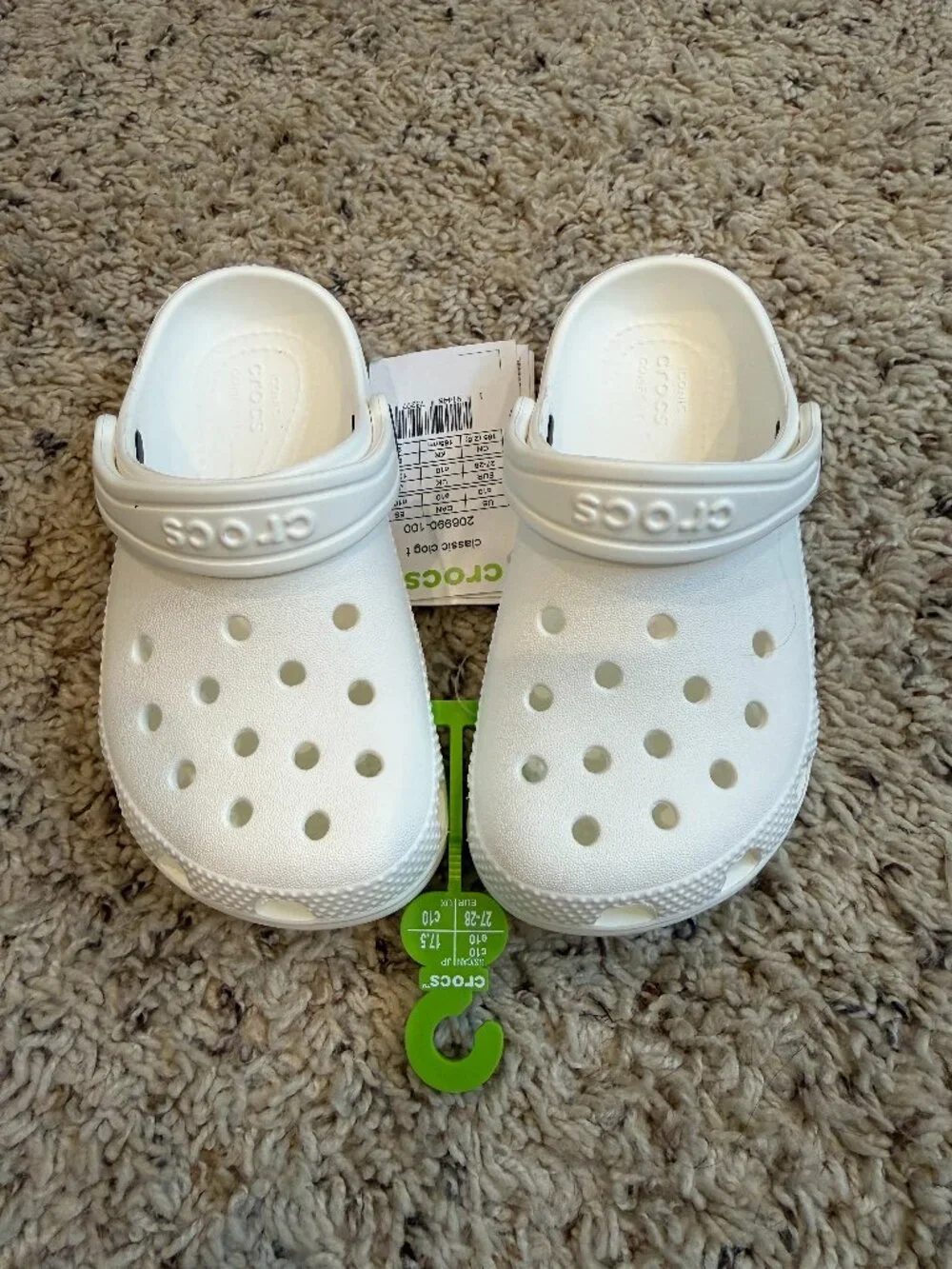 Kids' Classic Clog white size c10 NWT